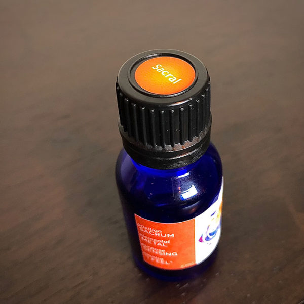 The essential oil blend for Svadisthana from the chakra alignment therapy workshop, "The 49 Professions of Joy," by personal trainer Jack Kirven.